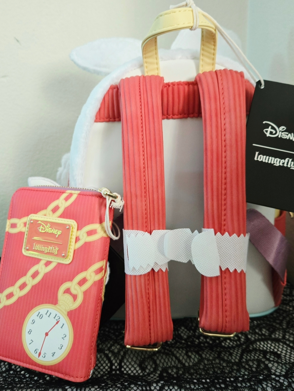 Loungefly Alice in Wonderland White Rabbit Cosplay Mini Backpack & Wallet NWT - Picture 2 of 12